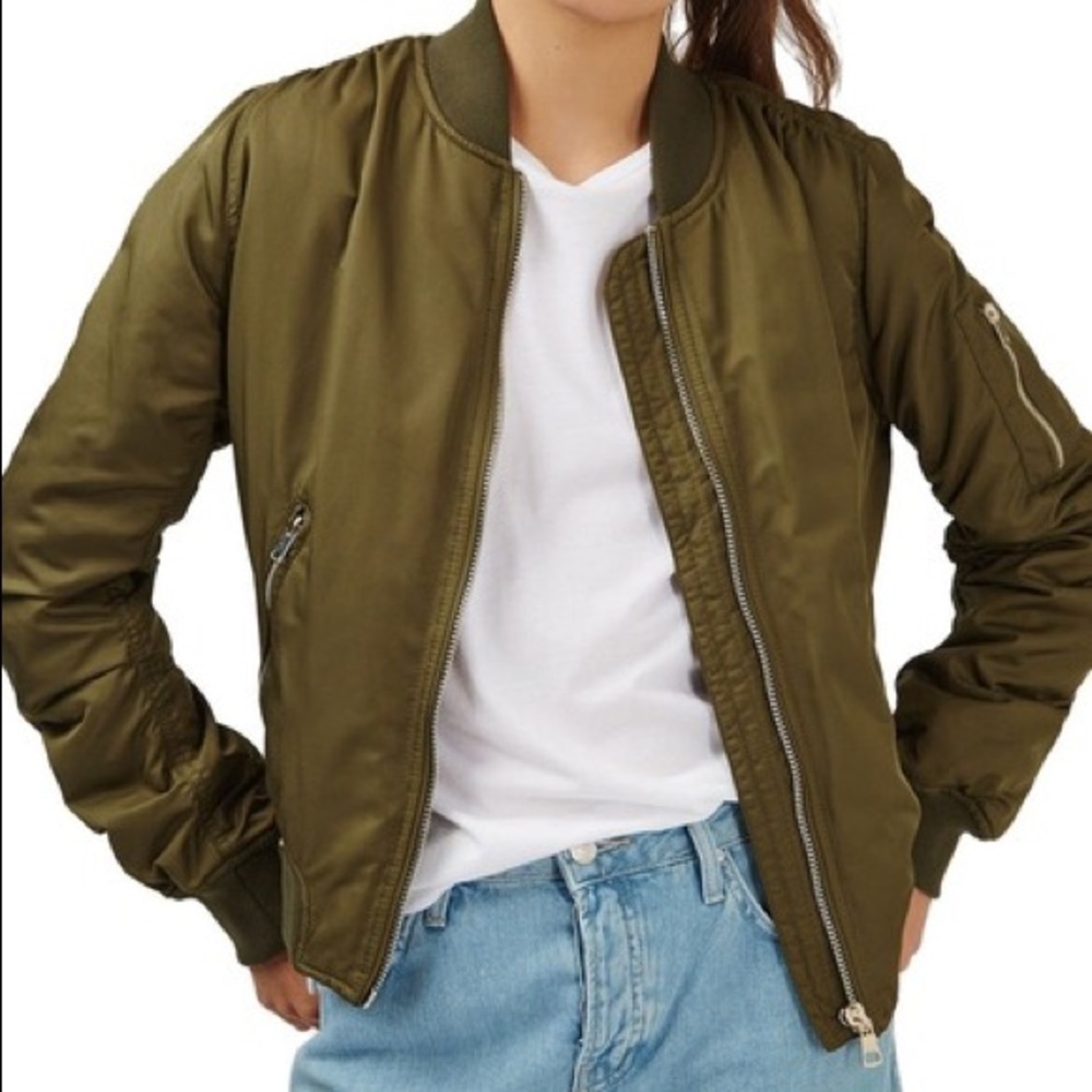 Top shop Olive Green MA1 Bomber Jacket
